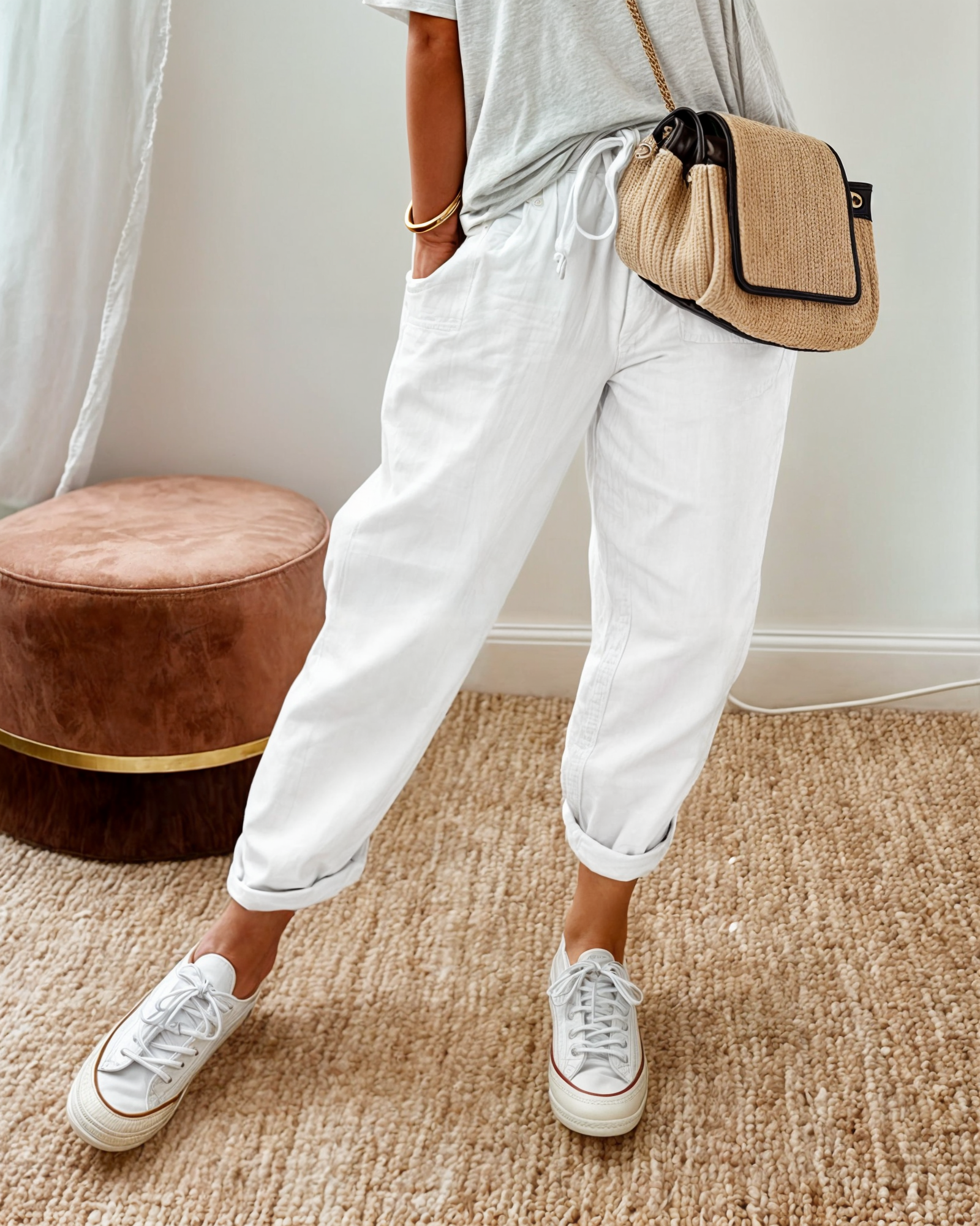 Rosaβ’ | Elegante linnenmix broek
