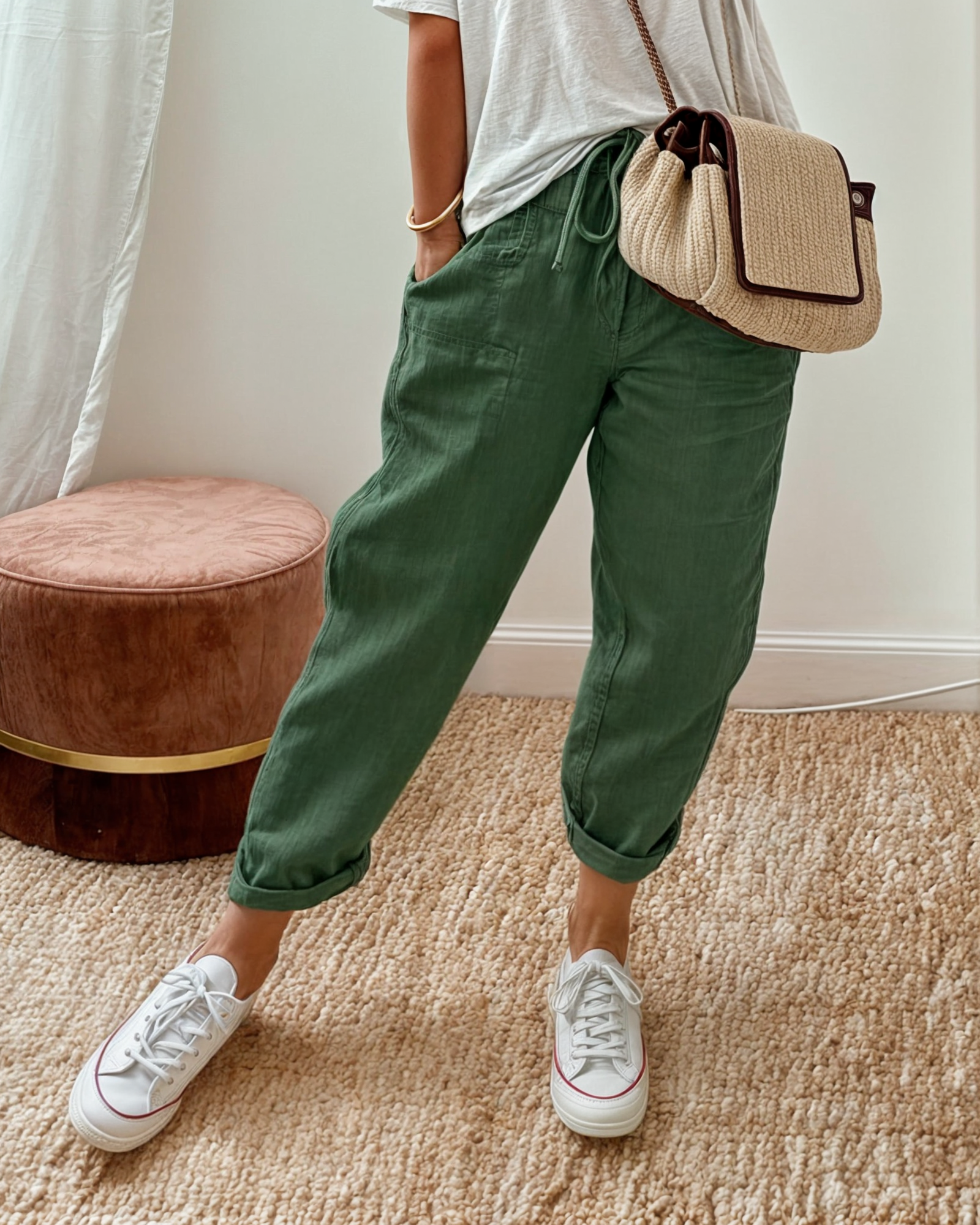 Rosaβ’ | Elegante linnenmix broek