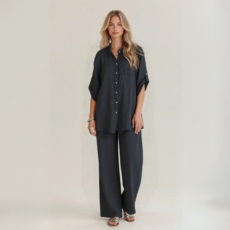 Alba™ | Set casual twee delen van ambachtelijk linnen