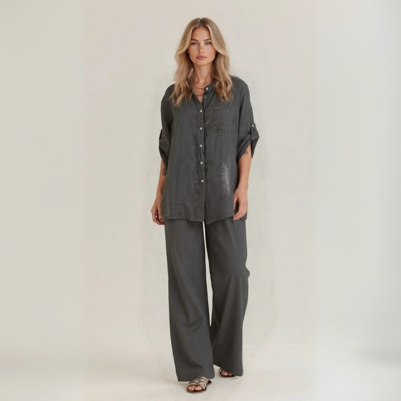 Alba™ | Set casual twee delen van ambachtelijk linnen