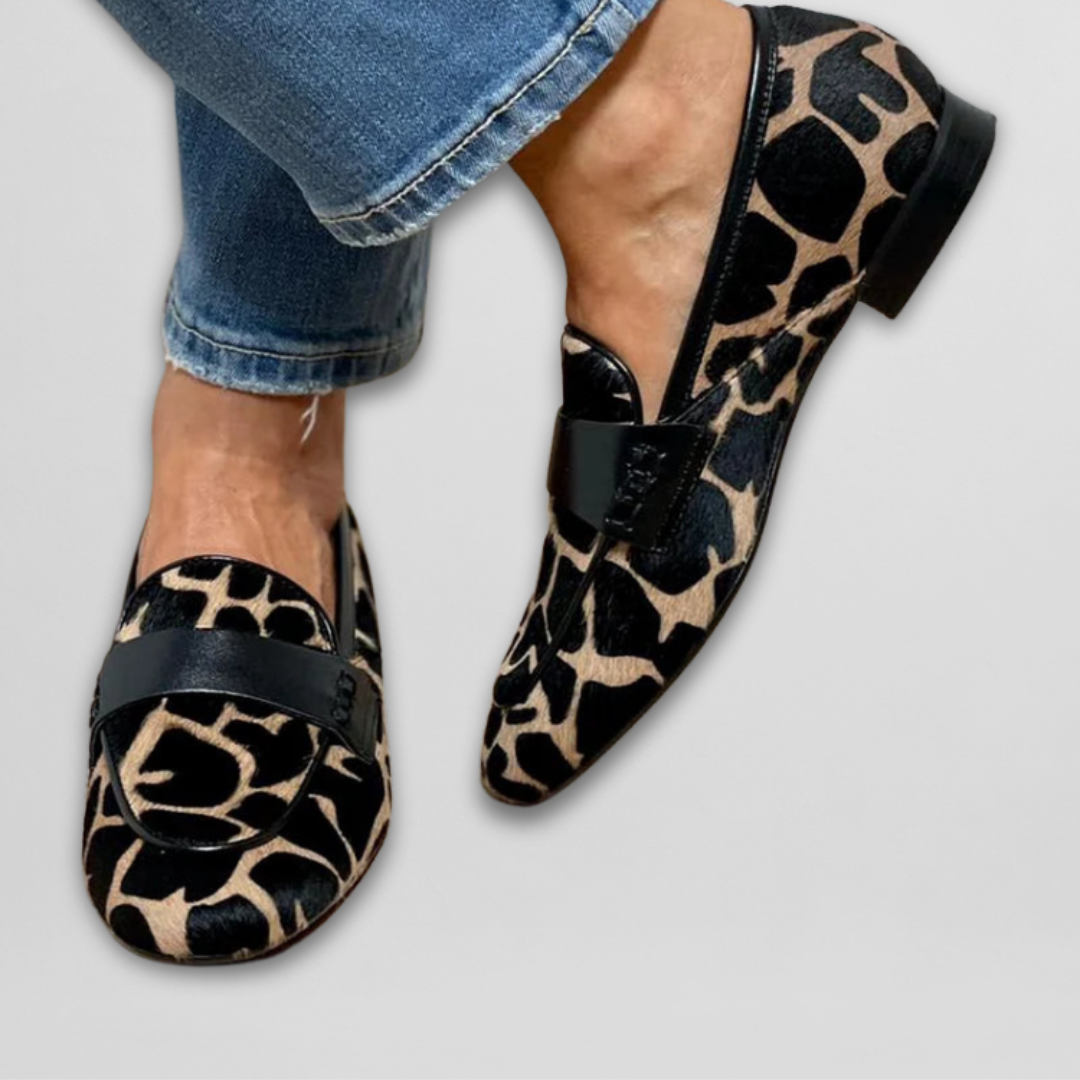 Élise™ | Chique Loafers met Luxe Dierenprint