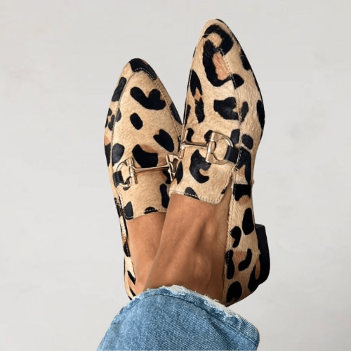 Auriane™ | Chique loafers met print