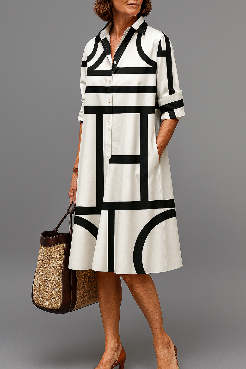 Brigitte™ | Luxe Midi Jurk voor een Elegante Look zonder Inspanning