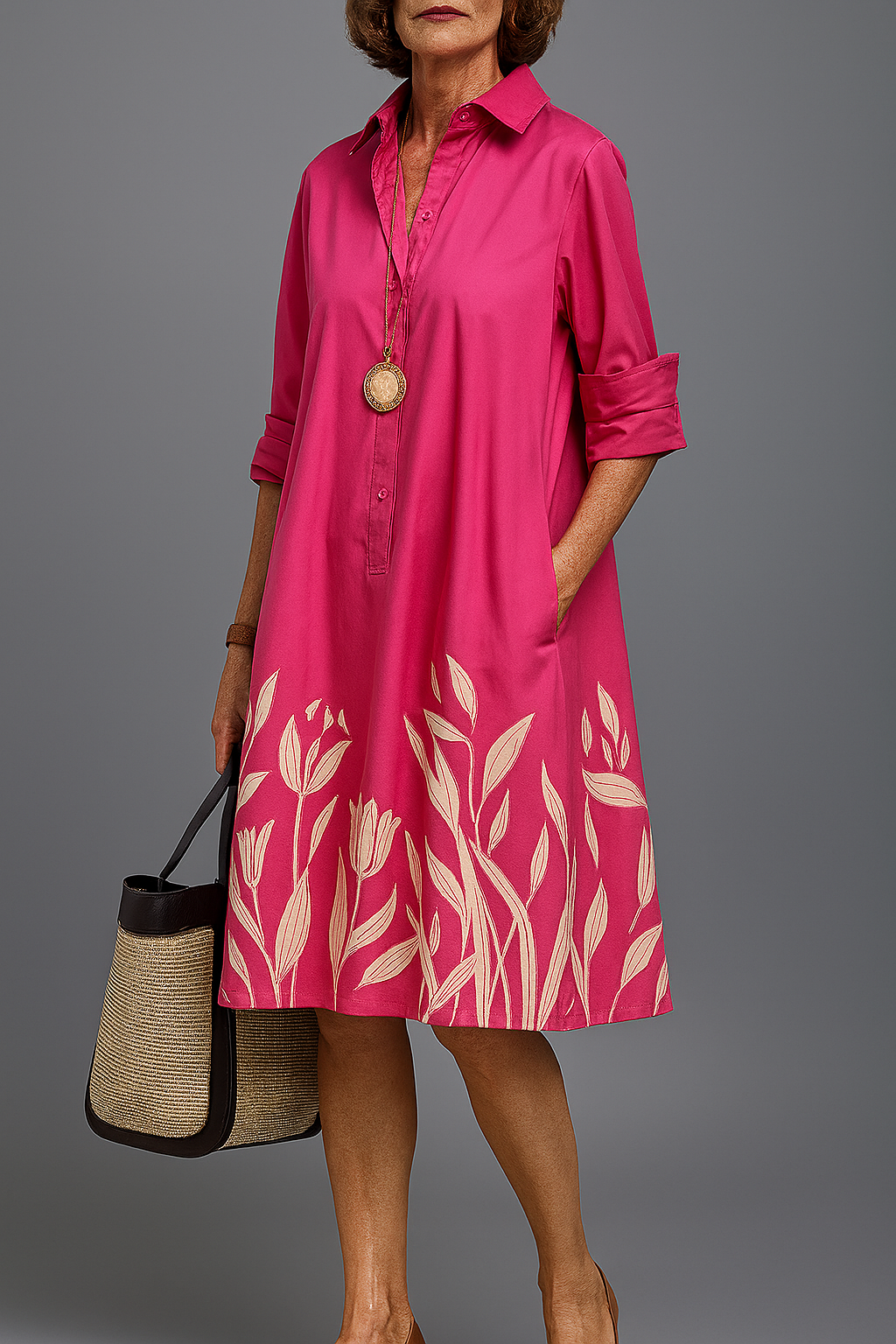 Liane™ | Luxe Midi Jurk voor Tijdloze Elegantie