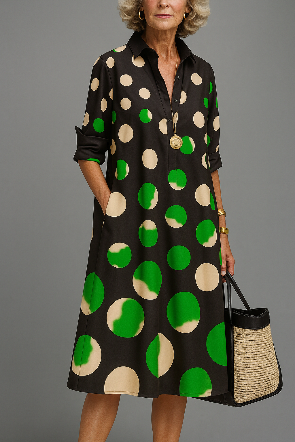 Daniela™ | Luxe Midi Jurk voor Een Zorgeloze Elegantie