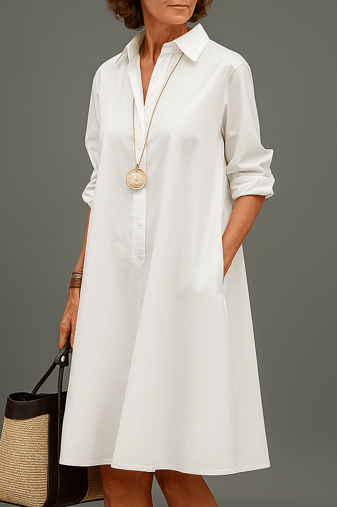 Waltraud™ | Luxe Midi Jurk voor een Tijdloze Elegantie