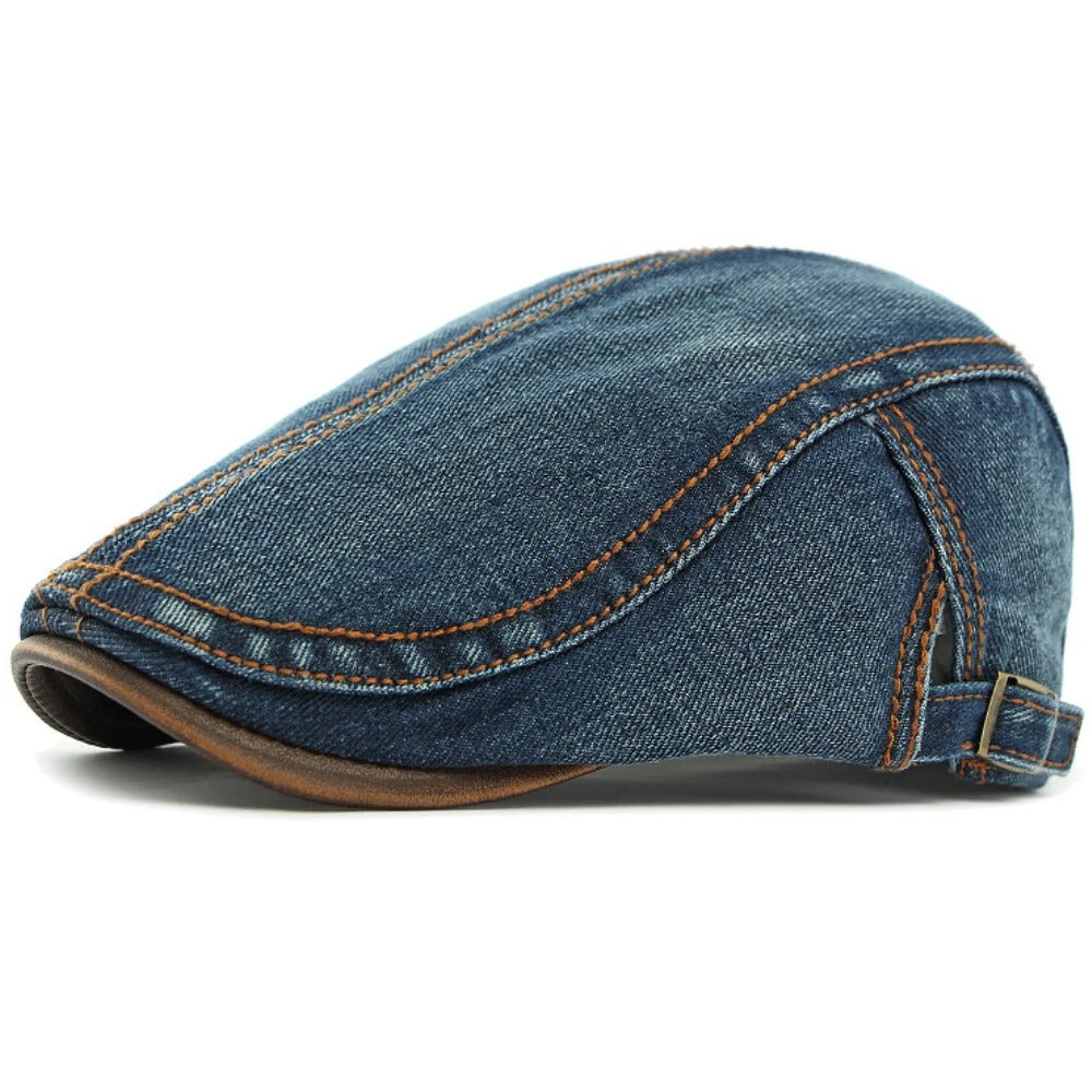 Baretta™ | Platte baret van denim